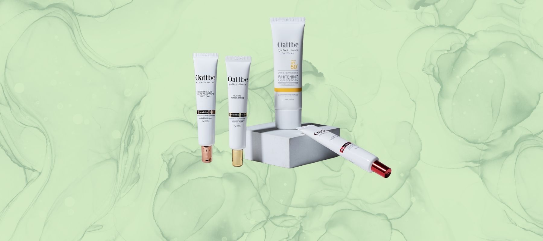 oattbe_quatro_skin_solution, melano cream, repair cream, CC cream, Sun cream